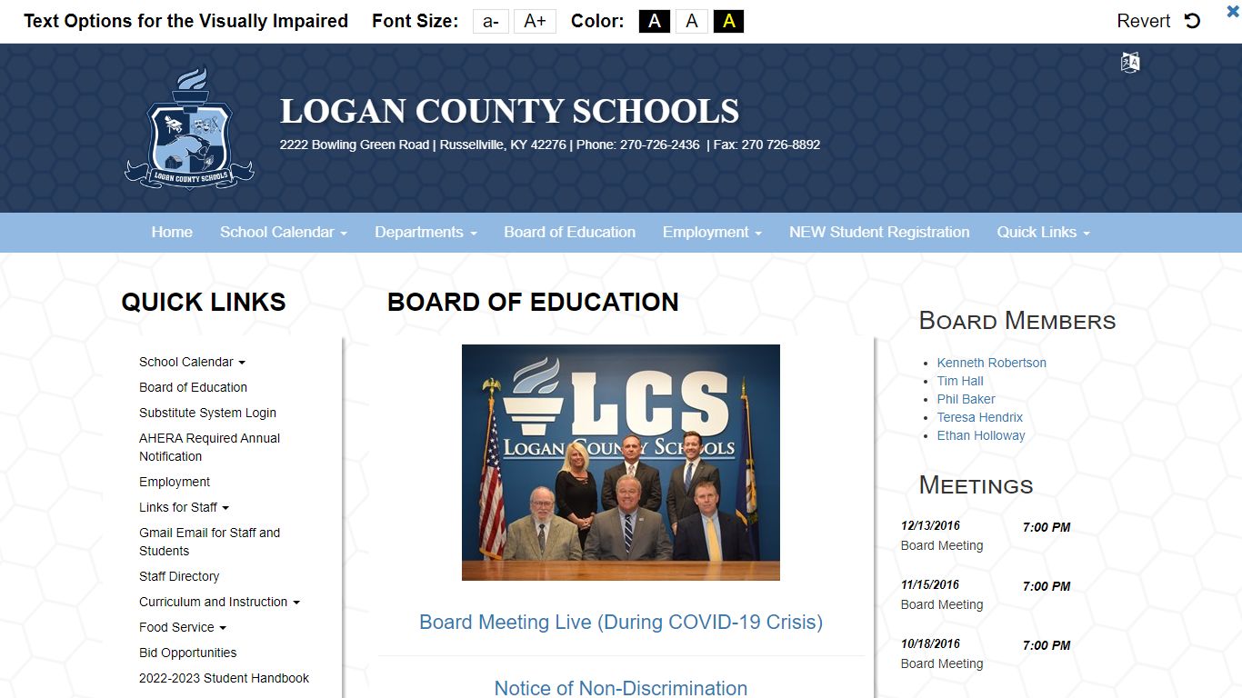 Board - Logan County Schools